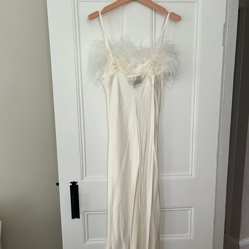 Sleeper Boheme Slip Dress with feathers - size XS extra small - new with tags - Picture 8 of 13
